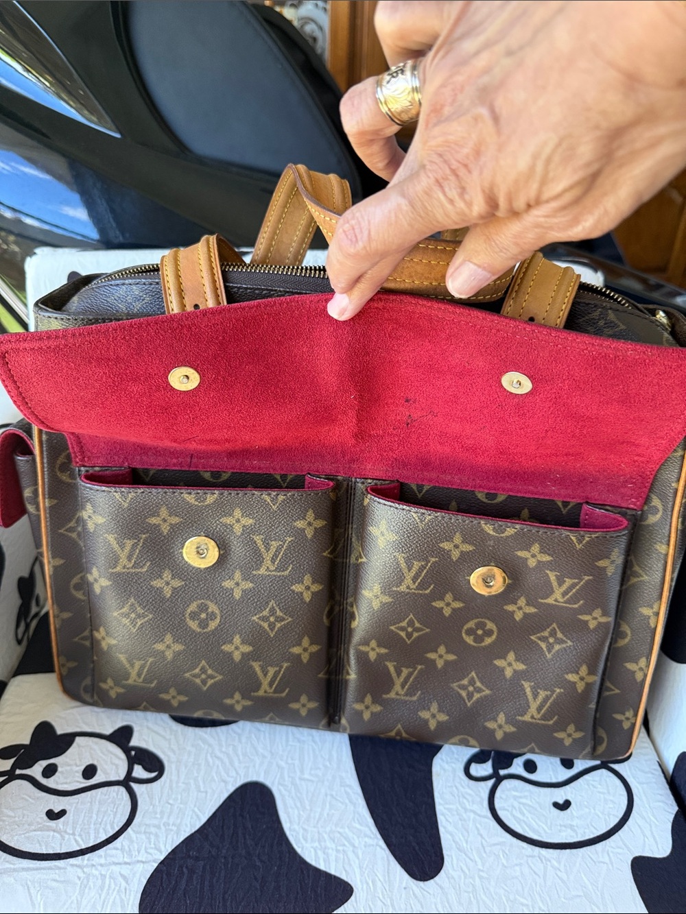 Louis Vuitton Brown Monogram Satchel with Tan Handles Comes W/COA - Picture 7 of 16